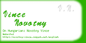 vince novotny business card